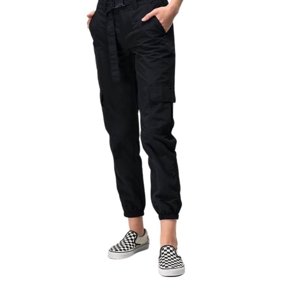 ZUMIEZ BY NINETH HALL Black Cargo Pants Size Small